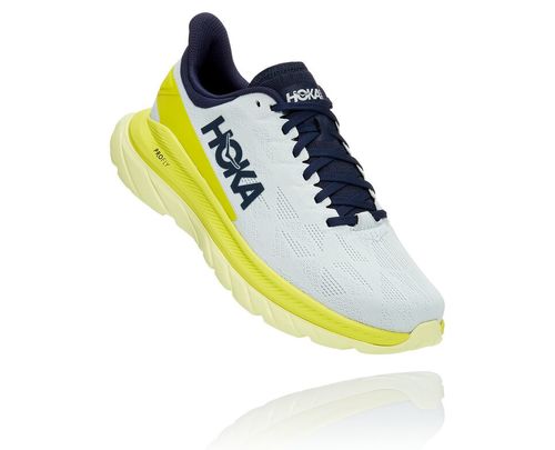 Hoka One One Dame Mach 4 Road Løpesko Blå Flower/Citrus Norge-53YUB